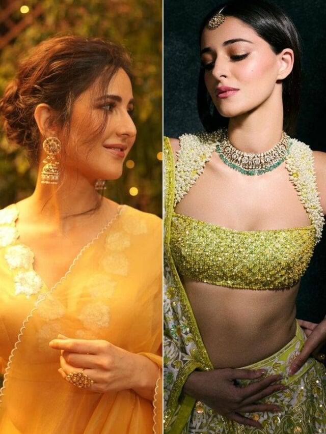 Katrina Kaif, Sara Ali Khan, Ananya Panday in Lovely Yellow Lehengas