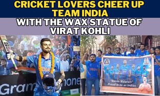 Cricket Lovers Cheer up Team India With The Wax Statue of Virat Kohli | Ind vs Aus | World Cup 2023