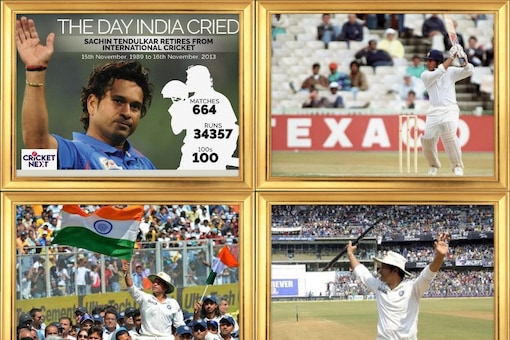 On This Day in 2013: Celebrating 10 years since Sachin Tendulkar's iconic goodbye to international cricket.  (Images: ICC,BCCI,AFP/X, formerly Twitter)
