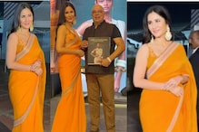 Katrina Kaif Steals The Spotlight In Bright Orange Saree At Tarun Tahiliani's Book Launch